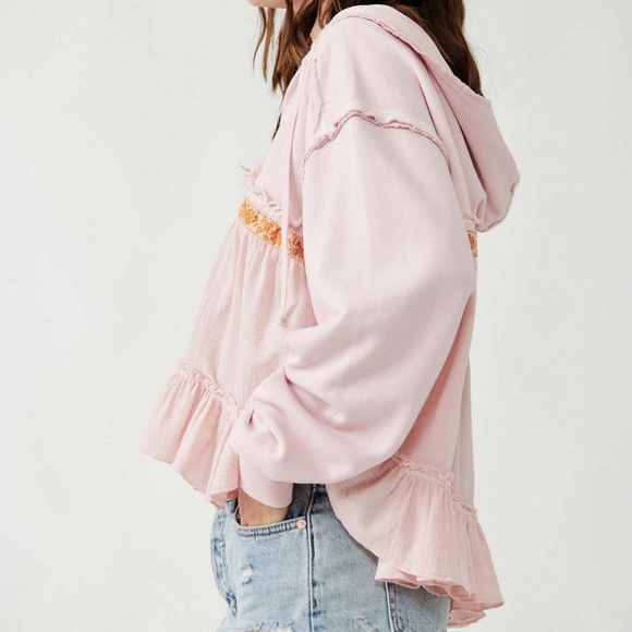 Pink Ruffled Women's Top - Picture 3 of 9